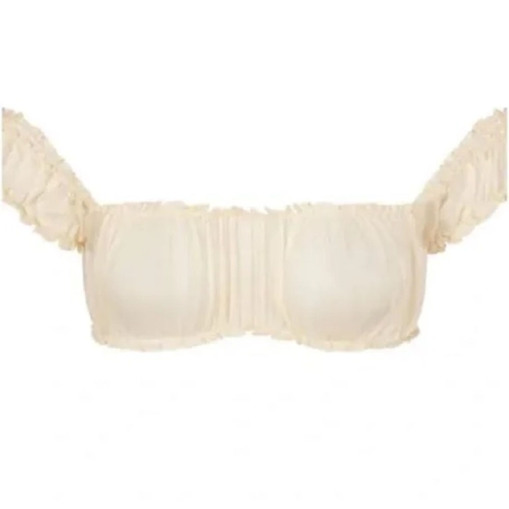 SKIMS romance crop top celeste in bone size 1X